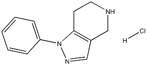 1-페닐-4,5,6,7-테트라하이드로-1H-피라졸로[4,3-C]피리딘염화물 구조식 이미지