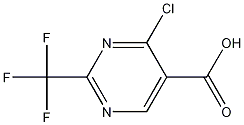 4-chloro-2-(trifluoromethyl)pyrimidine-5-carboxylic acid 구조식 이미지