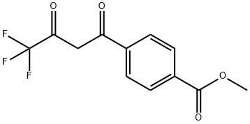 1-(4-메톡시카르보닐페닐)-4,4,4-트리플루오로-1,3-부탄디온 구조식 이미지