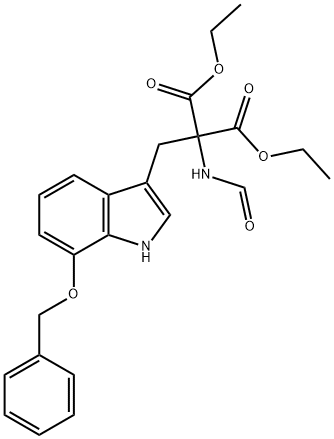 (7Benzyloxy-indolymethyl)formamido-malonic Diethyl Ester Structure