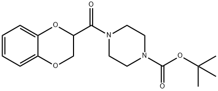 4-Boc-1-(1,4-벤조디옥산-2-일카르보닐)피페라진 구조식 이미지