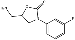 5-(Aminomethyl)-3-(3-fluorophenyl)-2-oxazolidinone Structure