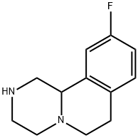 10-FLUORO-2,3,4,6,7,11B-HEXAHYDRO-1H-PYRAZINO[2,1-A]이소퀴놀린 구조식 이미지