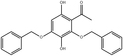 1-(2,4-비스(벤질옥시)-3,6-디히드록시페닐)에타논 구조식 이미지
