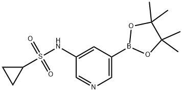 N-(5-(4,4,5,5-tetramethyl-1,3,2-dioxaborolan-2-yl)pyridin-3-yl)cyclopropanesulfonamide 구조식 이미지