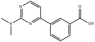 3-(2-dimethylamino-pyrimidin-4-yl)-benzoic acid Structure