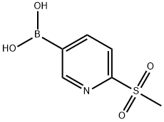 6-(메틸술포닐)피리딘-3-보론산 구조식 이미지