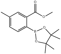 methyl 5-methyl-2-(4,4,5,5-tetramethyl-1,3,2-dioxaborolan-2-yl)benzoate Structure