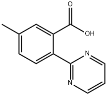 5-메틸-2-(피리미딘-2-일)벤조산 구조식 이미지