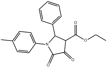 1-(4-Methylphenyl)-4,5-dioxo-2-phenyl-3-pyrrolidinecarboxylic acid ethyl ester Structure