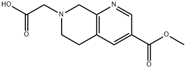 2-(3-(methoxycarbonyl)-5,6-dihydro-1,7-naphthyridin-7(8H)-yl)acetic acid Structure