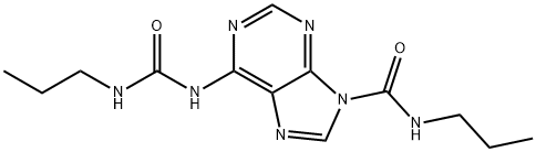 N-Propyl-6-[[(propylamino)carbonyl]amino]-9H-purine-9-carboxamide Structure