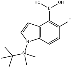 [1-(tert-butyl-dimethyl-silanyl)-5-fluoro-1H-indol-4-yl]boronic acid Structure