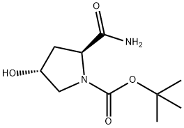 (2S,4R)-1-Boc-2-carbamoyl-4-hydroxypyrrolidine 구조식 이미지