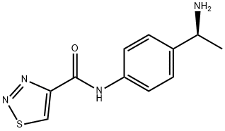 1,2,3-Thiadiazole-4-carboxamide, N-[4-[(1S)-1-aminoethyl]phenyl]- 구조식 이미지