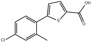 5-(4-클로로-2-메틸페닐)티오펜-2-카르복실산 구조식 이미지