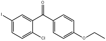 (5-요오도-2-클로로페닐)(4-에톡시페닐)메타논 구조식 이미지