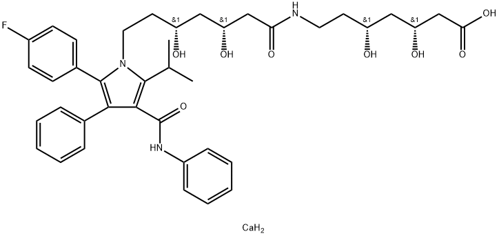 Atorvastatin N-(3,5-Dihydroxy-7-heptanoic Acid)amide 구조식 이미지