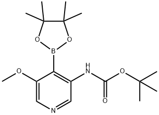 TERT-BUTYL 5-METHOXY-4-(4,4,5,5-TETRAMETHYL-1,3,2-DIOXABOROLAN-2-YL)PYRIDIN-3-YLCARBAMATE Structure