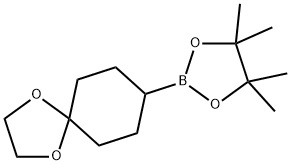 8-(4,4,5,5-Tetramethyl-1,3,2-dioxaborolan-2-yl)-1,4-dioxaspiro[4.5]decane 구조식 이미지