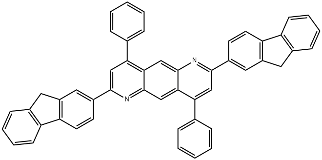 2,7-Bis(9H-fluoren-2-yl)-4,9-diphenylpyrido[2,3-g]quinoline 구조식 이미지