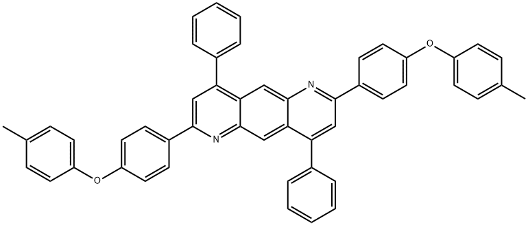 2,7-Bis[4-(4-methylphenoxy)phenyl]-4,9-diphenypyrido[2,3-g]quinoline 구조식 이미지