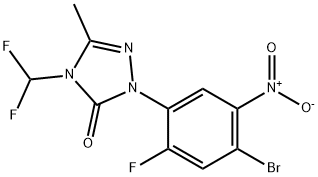 2-(4-Bromo-2-fluoro-5-nitrophenyl)-4-(difluoromethyl)-2,4-dihydro-5-methyl-3H-1,2,4-triazol-3-one Structure