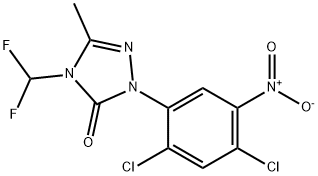 2-(2,4-Dichloro-5-nitrophenyl)-4-(difluoromethyl)-2,4-dihydro-5-methyl-3H-1,2,4-triazol-3-one Structure