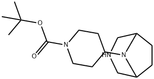 4-(3,8-Diazabicyclo[3.2.1]oct-8-yl)-1-piperidinecarboxylic acid1,1-dimethylethylester 구조식 이미지