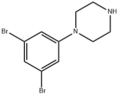 1,3-디브로모-5-피페라지노벤젠 구조식 이미지