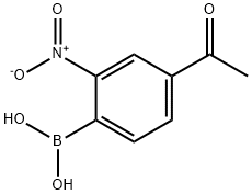 4-아세틸-2-니트로페닐보론산 구조식 이미지