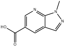 1-METHYL-1H-PYRAZOLO[3,4-B]PYRIDINE-5-CARBOXYLIC ACID Structure