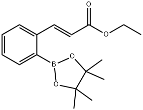 (E)-Ethyl 3-(2-(4,4,5,5-tetramethyl-1,3,2-dioxaborolan-2-yl)phenyl)acrylate 구조식 이미지