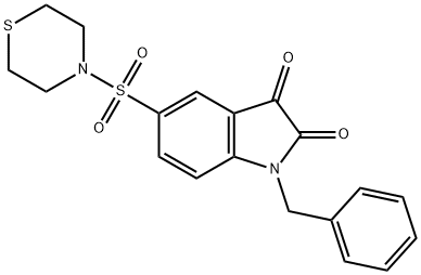 1-Benzyl-5-thiomorpholinosulfonyl Isatin Structure