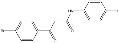 3-(4-bromophenyl)-N-(4-iodophenyl)-3-oxopropanamide Structure