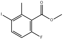 메틸-6-플루오로-3-요오도-2-메틸벤조레이트 구조식 이미지