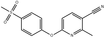 2-Methyl-6-[4-(methylsulfonyl)phenoxy]-3-pyridinecarbonitrile Structure