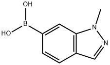 1-메틸-1H-인다졸-6-붕소산 구조식 이미지