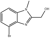 (4-BROMO-1-METHYL-1H-BENZOIMIDAZOL-2-YL)-METHANOL Structure
