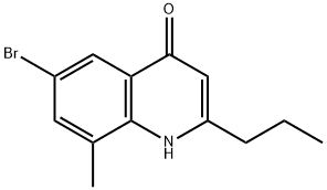 6-브로모-4-하이드록시-8-메틸-2-프로필퀴놀린 구조식 이미지