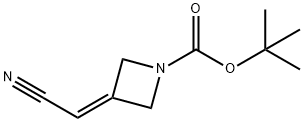 1-Boc-3-(cyanomethylene)azetidine 구조식 이미지