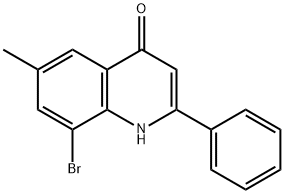 8-Bromo-4-hydroxy-6-methyl-2-phenylquinoline Structure