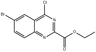 에틸6-브로모-4-클로로퀴나졸린-2-카르복실레이트 구조식 이미지