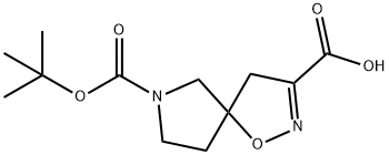 7-(TERT-BUTOXYCARBONYL)-1-OXA-2,7-DIAZASPIRO[4.4]NON-2-ENE-3-CARBOXYLIC ACID Structure