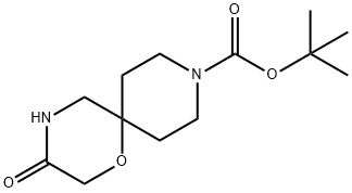 tert-Butyl 3-oxo-1-oxa-4,9-diazaspiro[5.5]undecane-9-carboxylate 구조식 이미지