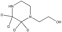 N-(2-히드록시에틸)피페라진-d4 구조식 이미지