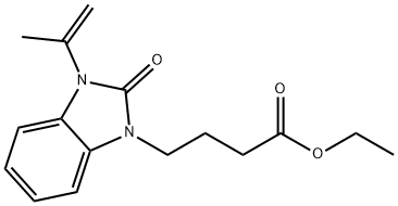 3-이소프로페닐-2-옥소-1-벤즈이미다졸린부티르산에틸에스테르 구조식 이미지