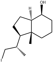 (1R,3aR,4S,7aR)-Octahydro-1-[(1S)-2-iodo-1-methylethyl]-7a-methyl-1H-inden-4-ol 구조식 이미지