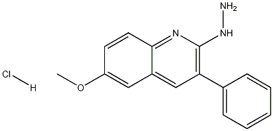 2-Hydrazino-6-methoxy-3-phenylquinoline hydrochloride Structure