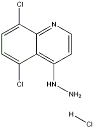 5,8-디클로로-4-히드라지노퀴놀린염산염 구조식 이미지